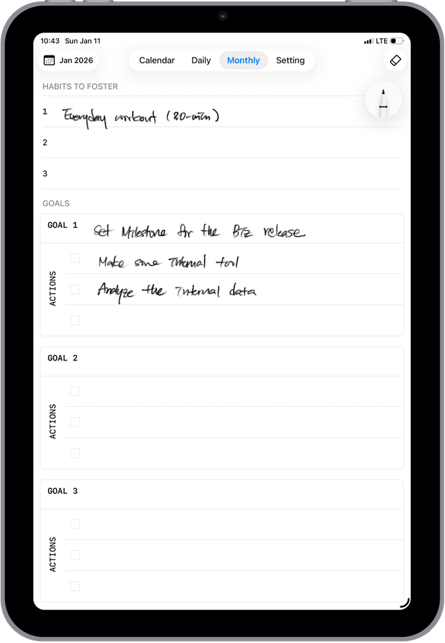 습관과 목표를 추적하세요
